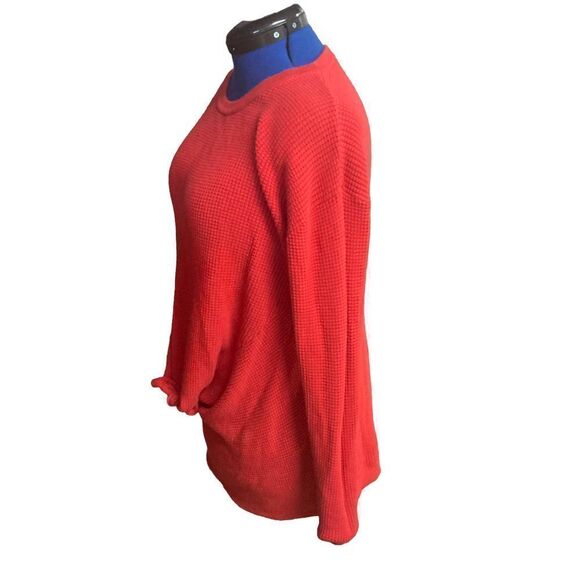 Sexy Bow Tie Pullover Sweater Long Sleeves Size Large Red - Picture 6 of 9